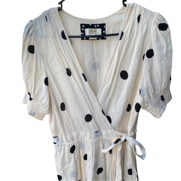 Anthropologie Maeve Breanna Polka Dot Wrap Dress I Size: 10 - Picture 4 of 12